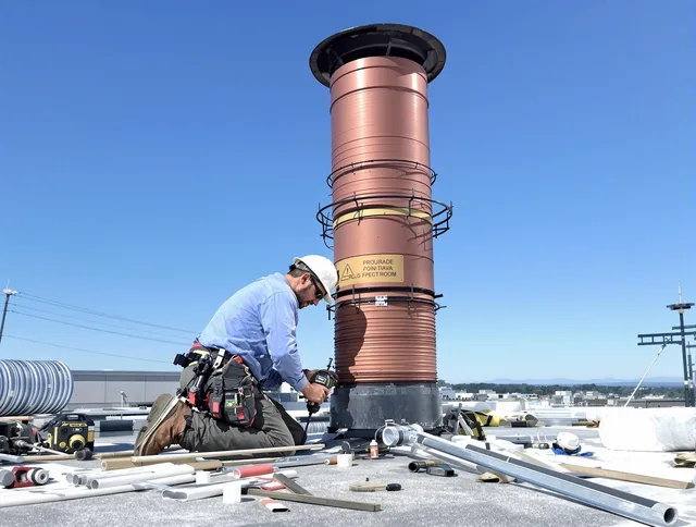 Installed chimney liner by Willimantic Chimney Sweep in Willimantic, CT