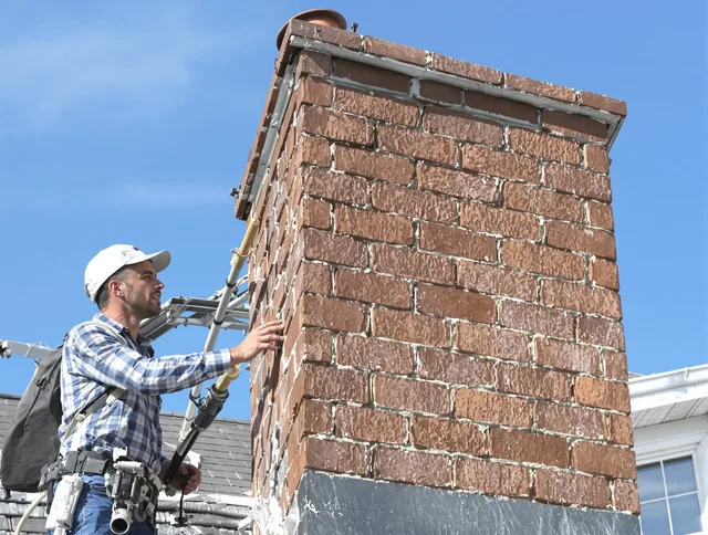 Brickwork for a chimney rebuild by Willimantic Chimney Sweep in Willimantic, CT