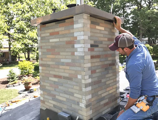 Willimantic Chimney Sweep completing a modern chimney remodel in Willimantic, CT