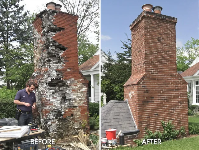 Willimantic Chimney Sweep performing a full chimney restoration in Willimantic, CT
