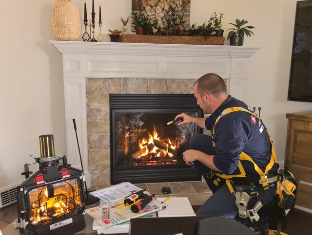 Safety-focused fireplace inspection by Willimantic Chimney Sweep in Willimantic, CT
