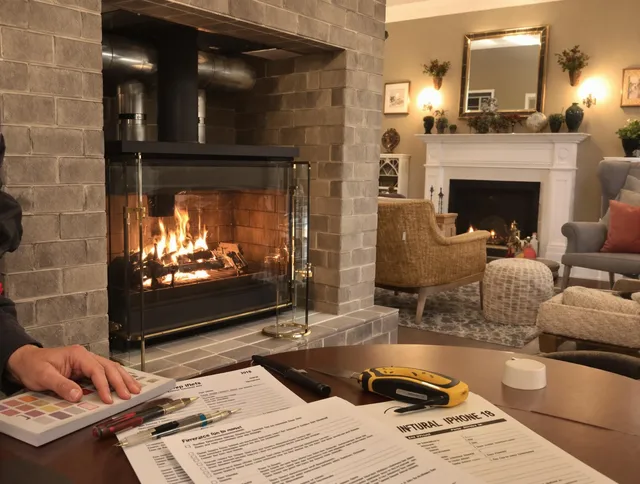 Willimantic Chimney Sweep verifying fireplace safety measures in Willimantic, CT